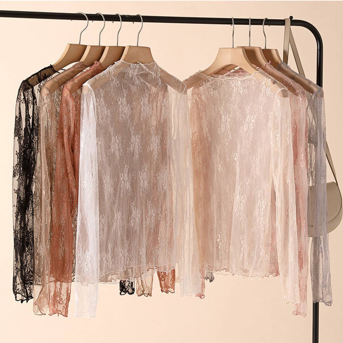 Sheer Lace Pullover Blouse
