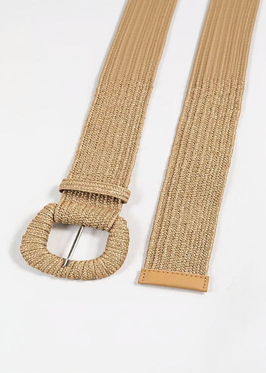 πΎ Retro Elastic Belt with Braided Buckle