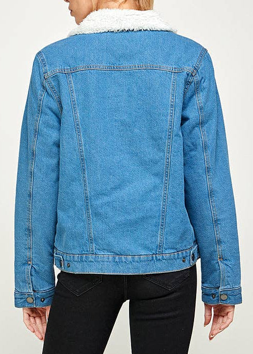 Women's Sherpa Denim Jacket