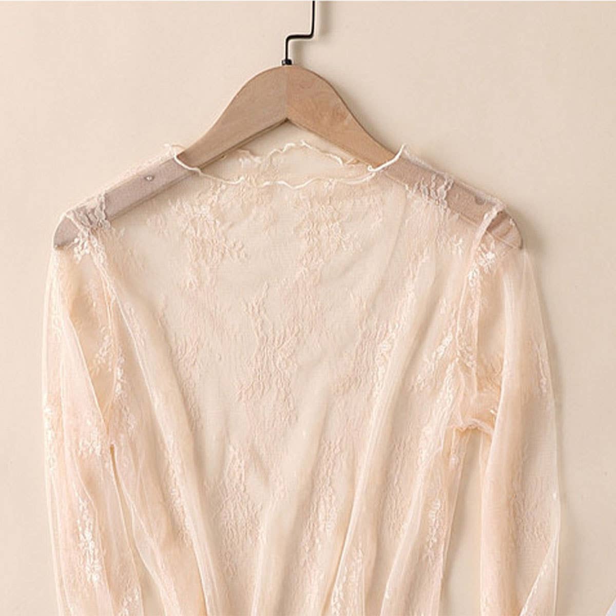 Sheer Lace Pullover Blouse