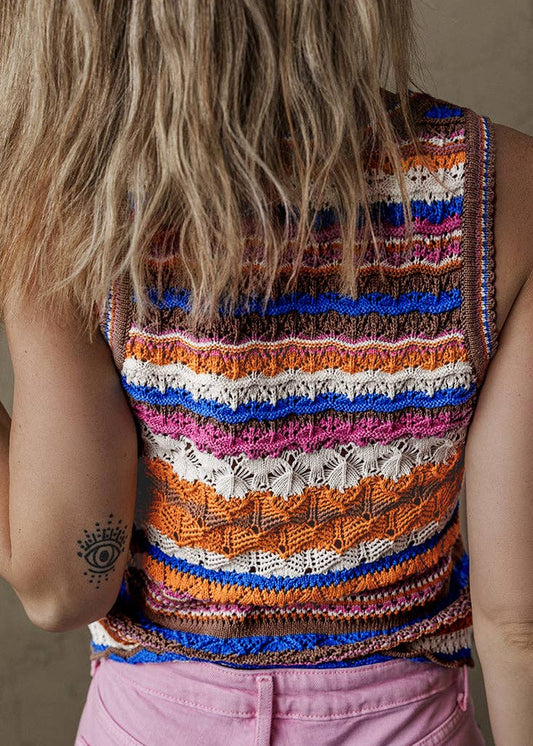 🌈 Boho Breeze Knit Tank