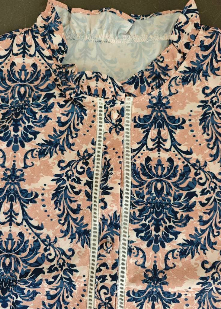 🌺 Boho Bloom: Ethnic Floral Ruffle Blouse (Available Feb. 6)