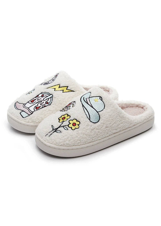 🤠Cowgirl Embroidered Slippers