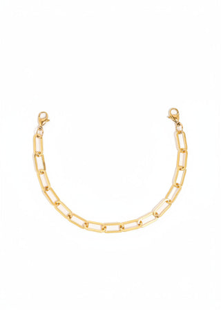 Gold trucker's hat chain on a white background