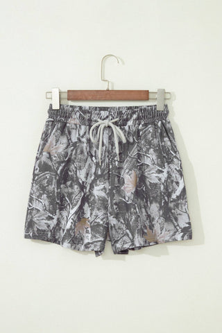 Woodland Camo Drawstring Shorts