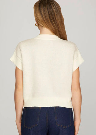 🎃 Drop Short Sleeve Pumpkin Sweater Top