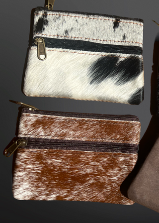 Cowhide leather wallets in different patterns 
