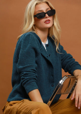 Soft Knit Button Front Cardigan Sweater