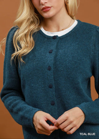 Soft Knit Button Front Cardigan Sweater