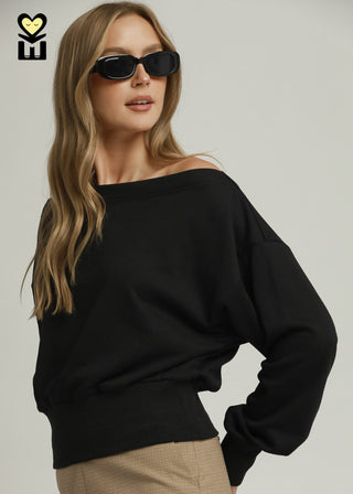 Off Shoulder Pullover Top