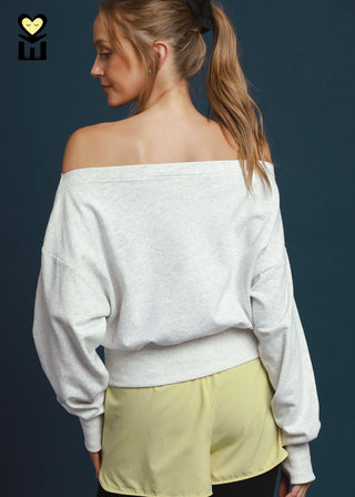 Off Shoulder Pullover Top
