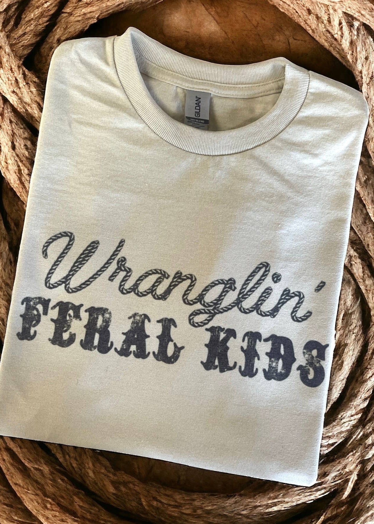 Wranglin' Feral Kids Western Country Mom T Shirt