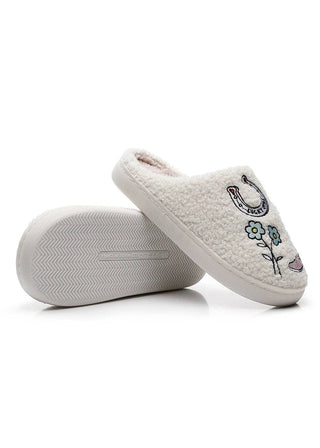 🤠 Cowgirl Embroidered Slippers