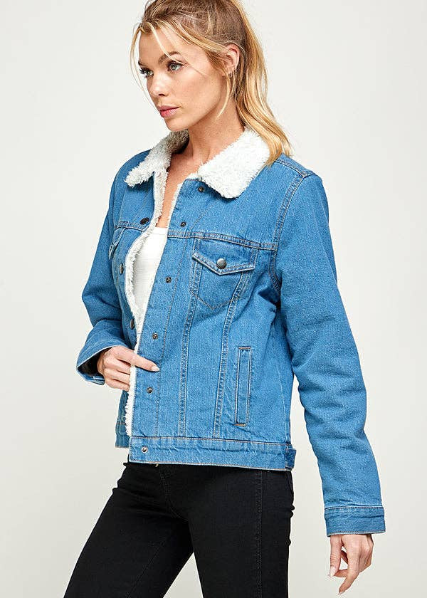 Women's Sherpa Denim Jacket