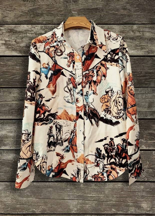 🤠 Double Trouble: Western Cowgirl Graphic Shirt