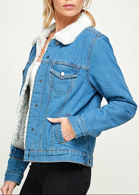 Women's Sherpa Denim Jacket