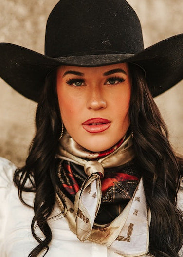 🐎 Bucking Horse Rodeo Wild Rag – Western Silk Scarf