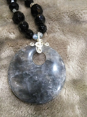Labradorite Pendant Necklace Set