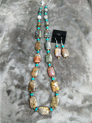 Picasso Jasper Necklace Set