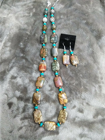 Picasso Jasper Necklace Set