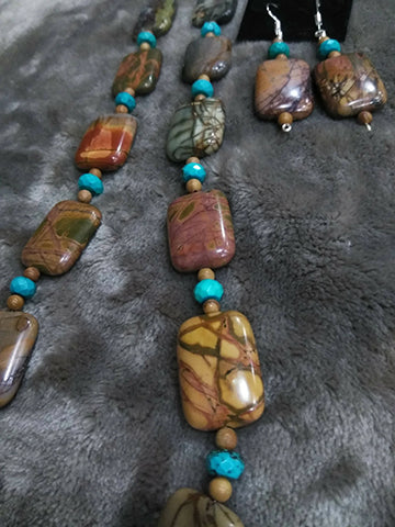Picasso Jasper Necklace Set
