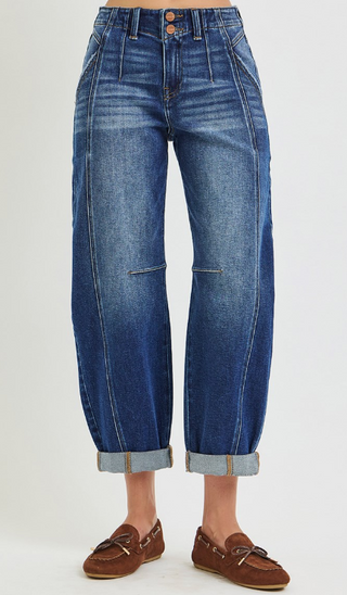 Slouchy Ankle Barrel Jeans