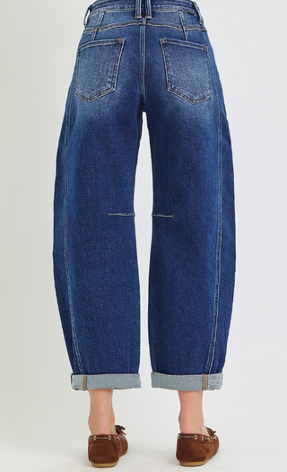 Slouchy Ankle Barrel Jeans