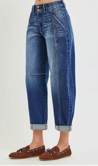 Slouchy Ankle Barrel Jeans
