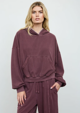 Cropped Hooded Kangaroo Pocket Knit Top