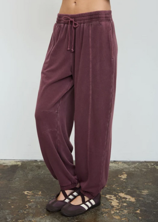 Drawstring Front Seam Elastic Cuff Lounge Pants