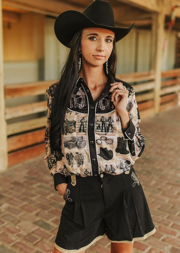 🤠 Vintage Rodeo Pearl Snap Shirt