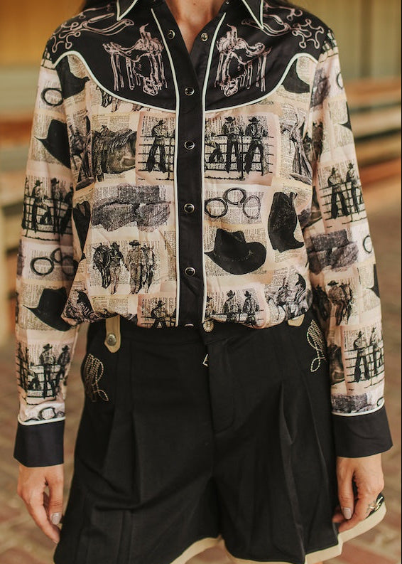 🤠 Vintage Rodeo Pearl Snap Shirt