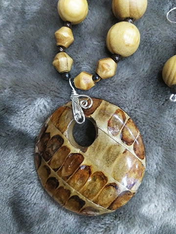 Wood Bead Necklace Set