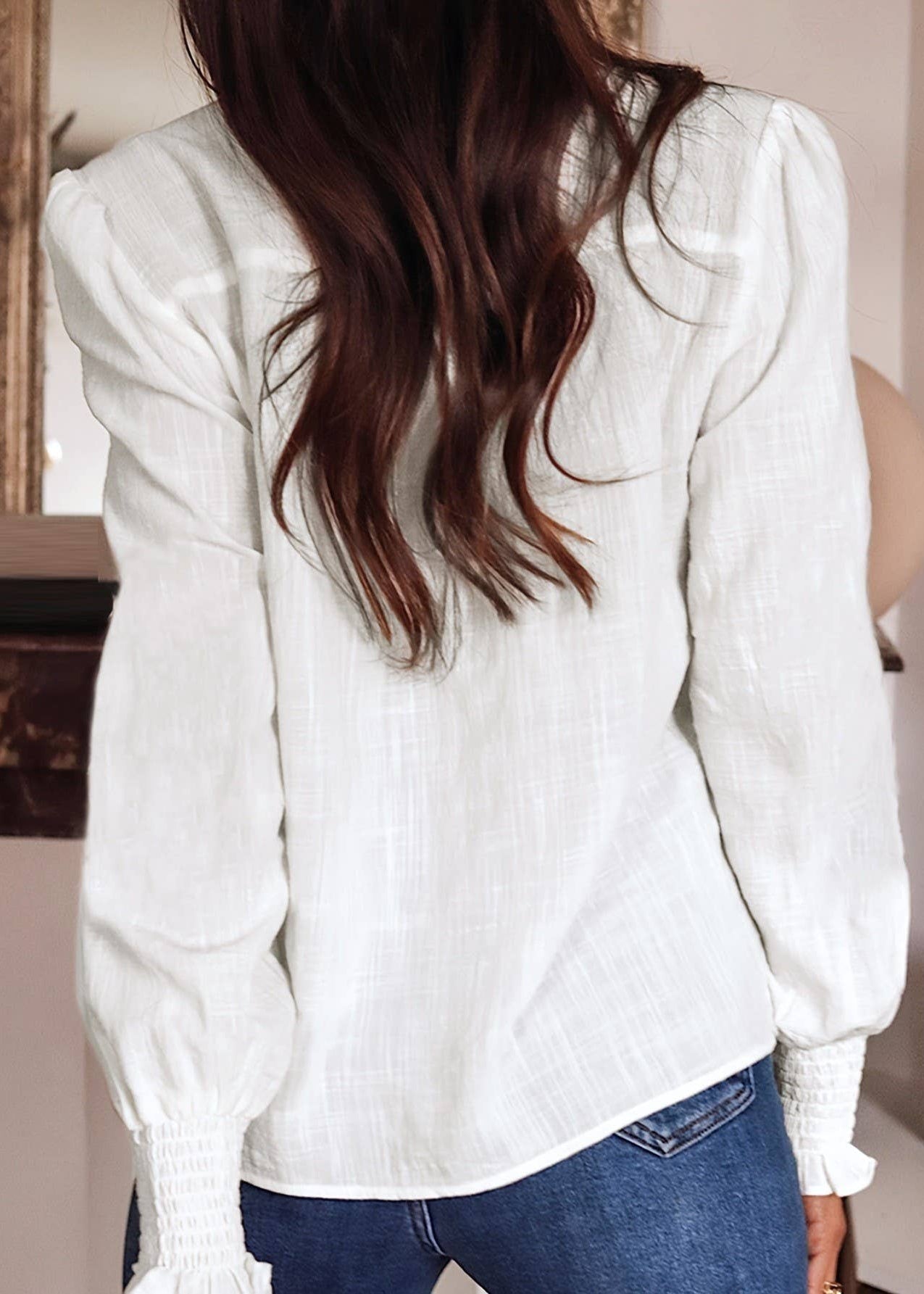 🖤 Elegant Niche: French Floral Embroidered Blouse (Available Feb. 6)