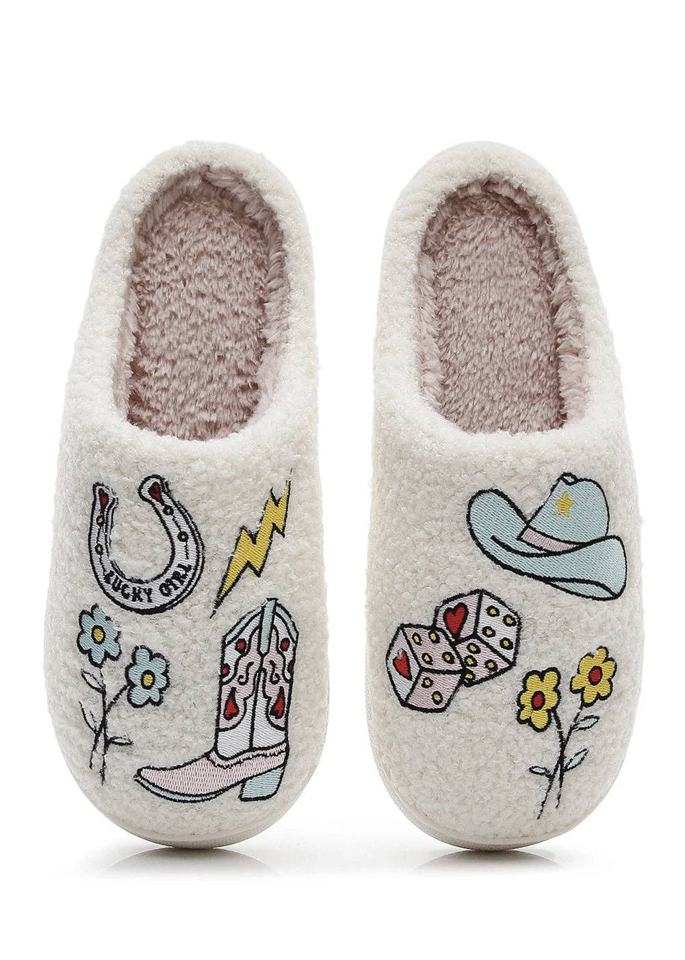 🤠 Cowgirl Embroidered Slippers