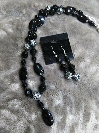 Black Agate Necklace Set