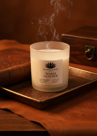 Warm Leather soy candle