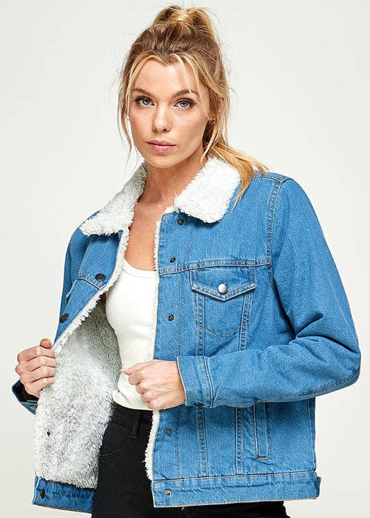 Women's Sherpa Denim Jacket