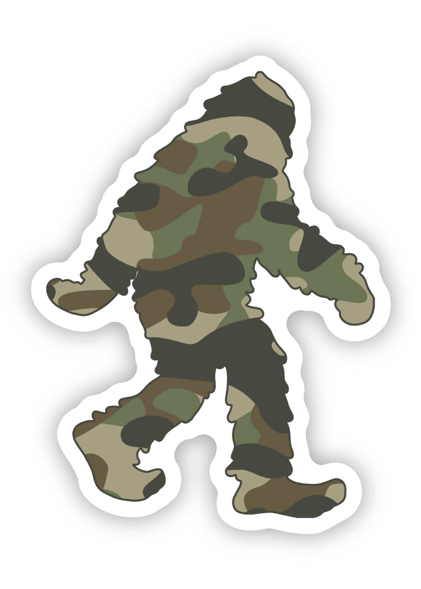 Camo Bigfoot Sticker