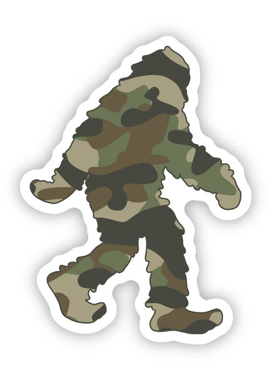 Camo Bigfoot Sticker