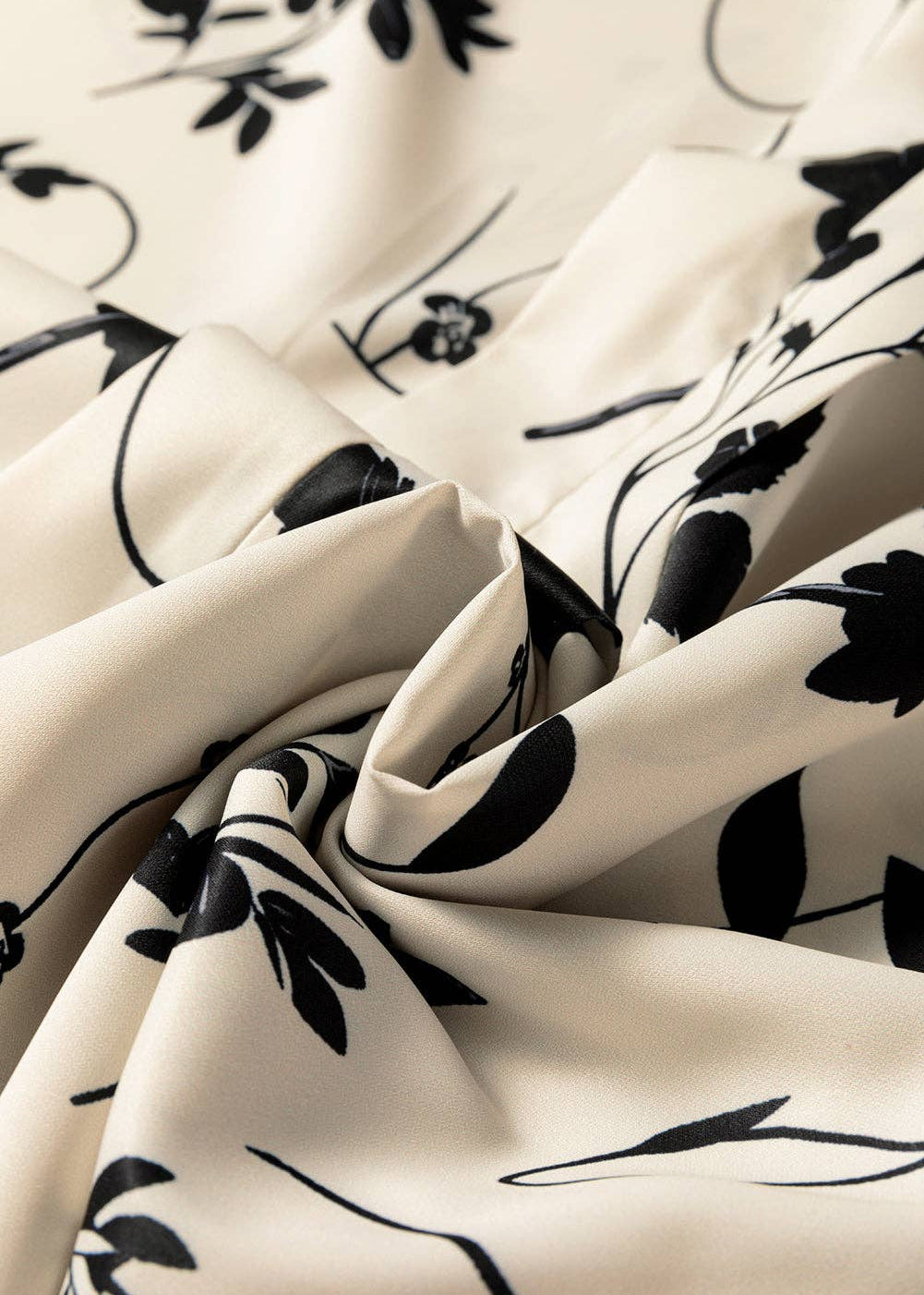 🌿 Whisper Bloom: Botanical Split-Neck Blouse