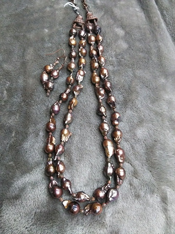 Baroque Pearl Necklace Set