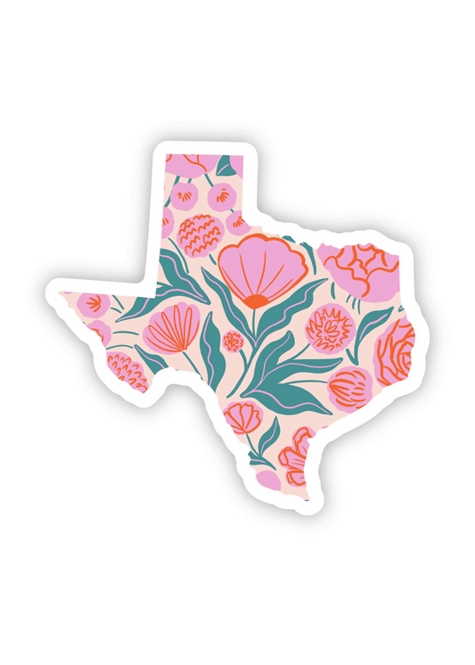 Texas Sticker - Elegant Floral