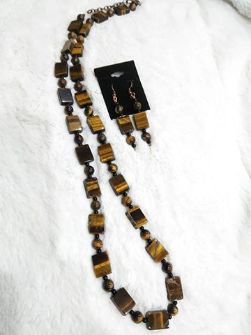 Tigers Eye Necklace Set